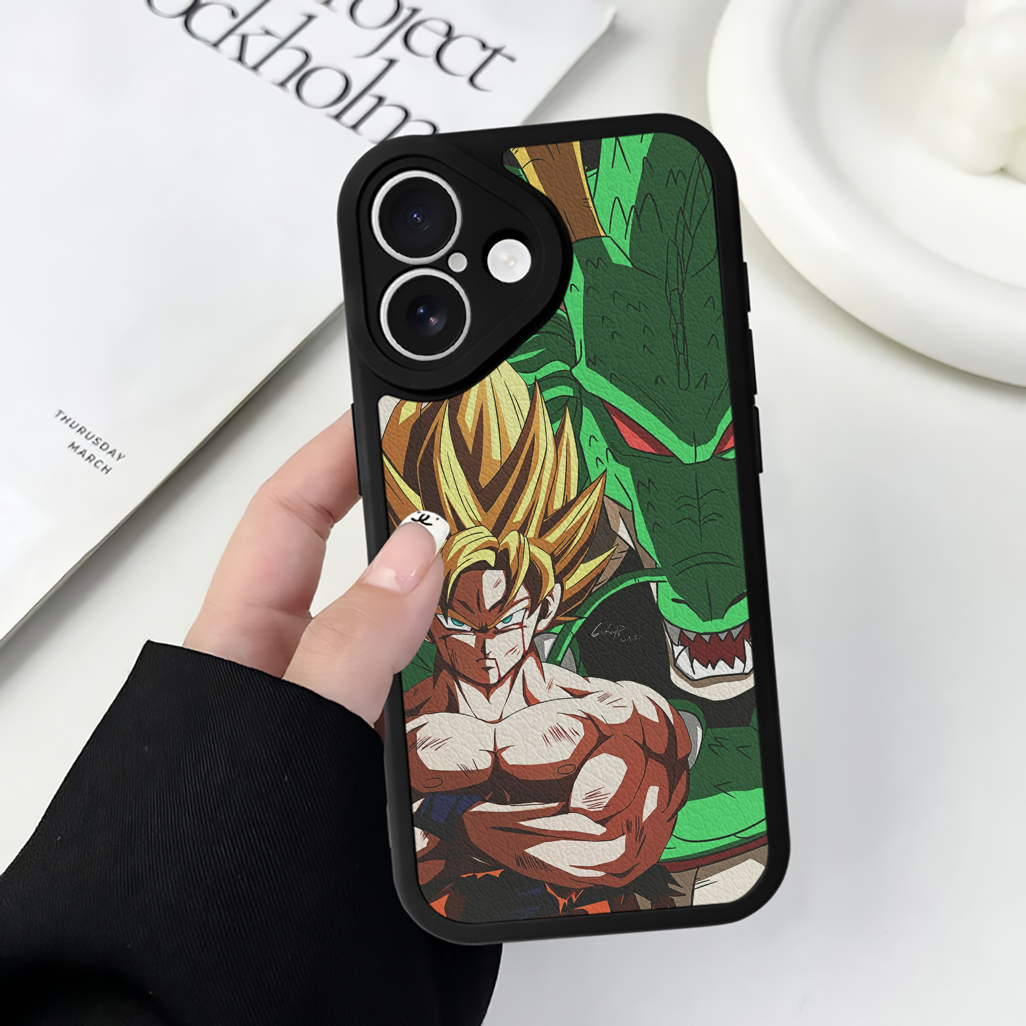 （画像用） ドラゴンボール DRAGON BALL 【iPhone 16シリーズ対応】シリコンスマホケース（レザー調） 材質：シリコン